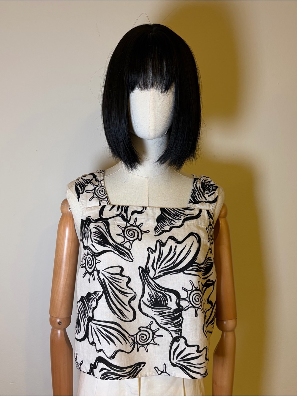 Madewell 100% Linen Cross-Back Sleeveless Top Size 2 - Picture 3 of 14